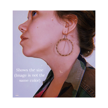 Load image into Gallery viewer, Dark Brown Small Hoops Lauhala Love II