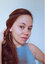 Load image into Gallery viewer, Dark Brown Medium Hoops Lauhala Love II
